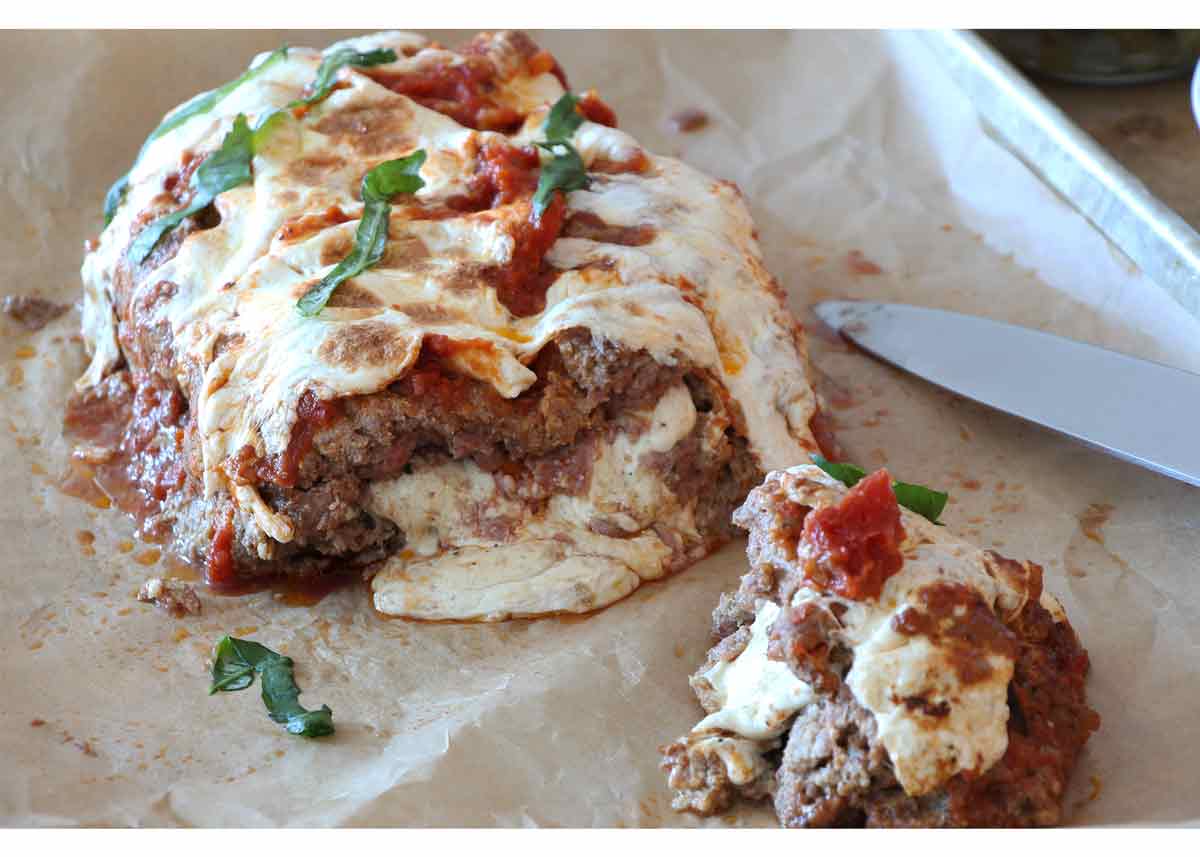 Stuffed Meatloaf Parmesan Recipe