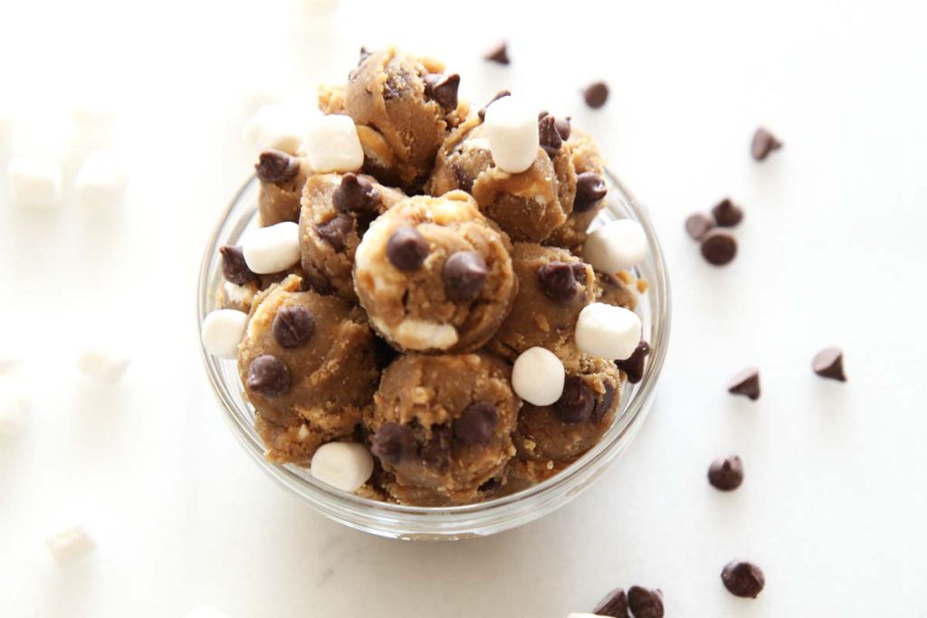 S'mores Edible Cookie Dough. Easy, no-bake, and gluten free. ChopHappy.com