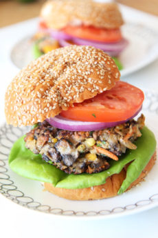 Veggie Burger Recipe. This will convert any meat eater to the veggie side. The beefy portobello, creamy crushed chick peas, and the zesty spices makes a perfect easy burger. Best part it takes 10 minutes to make. ChopHappy.com. #thebestveggieburger #veggieburger #burger