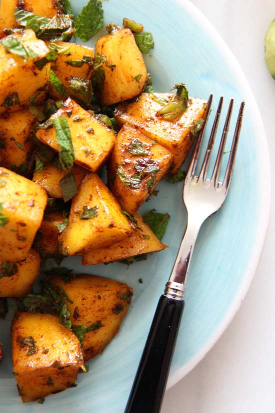 Sunshine Mango Salad Recipe is so refreshing. If your in a rush or beginner cook this recipe is for you. Its so easy to make and is sweet, smokey, and a hint of spice.