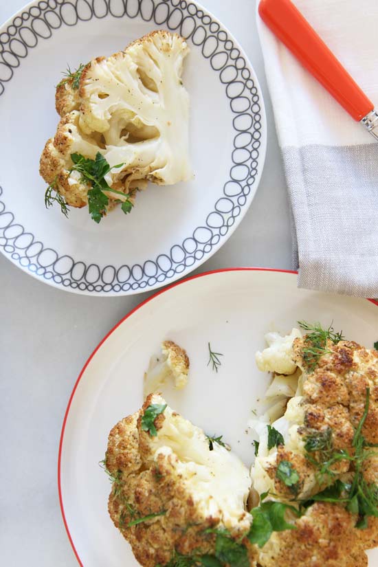 Roasted Dijon Cauliflower Recipe that is hearty stick to your ribs veggie comfort food. This is a perfect dinner or a side to have for a vegetarian friend. Happy Cooking. www.ChopHappy.com