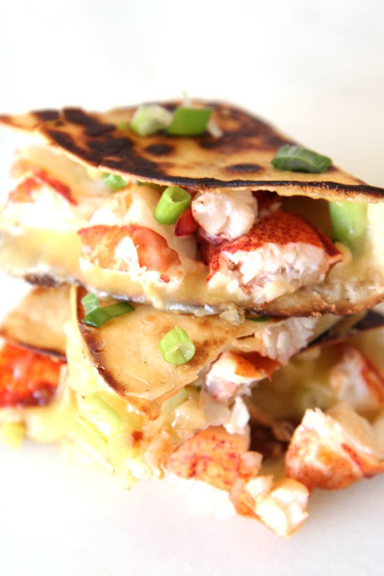 Lobster Quesadilla Recipe that is so juicy, cheesy, and decadent. This is a great recipe to impress someone you love. www.ChopHappy.com