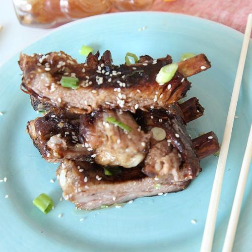 Slow Cooker Sticky Takeout Ribs Recipe. This is such an easy #slowcooker recipe that is hot sticky and warm ready for you when you come home. This is the perfect #dinneridea for a busy #weeknight. Happy Cooking! www.Chophappy.com