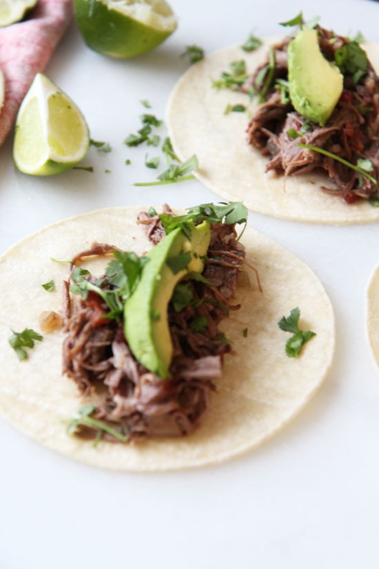 Slow Cooker Beef Tacos Recipe (barbacoa recipe). This is the perfect weeknight #dinner that has lots of juicy beefy #leftovers that get better each day. Happy Cooking! www.Chophappy.com