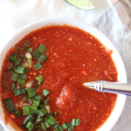 Slow Cooker Thai Tomato Soup Recipe. Super easy warm bowl of dinner smiles. This is as easy as throw all the ingredients in the slow cooker and come home to an amazing meal. #slowcooker #soup