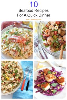 10 Seafood Recipe for a Quick DinnerNothing better then seafood recipes to make a quick weeknight dinner special! Here are 10 recipes that are fast and simple. Seared scallops over slaw, lobster quesadillas, curry mussels, Lobster mac and cheese, and more seafood dinners. Happy Cooking!
