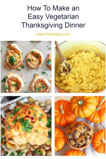How To Make an Easy Vegetarian Thanksgiving Dinner. Easy meatless holiday recipes for everyone to enjoy! Sheet pan roasted cauliflower, easy mashed potatoes, and fun no-bake desserts. Happy Thanksgiving. #vegetarianThanksgiving #thanksgivingrecipes