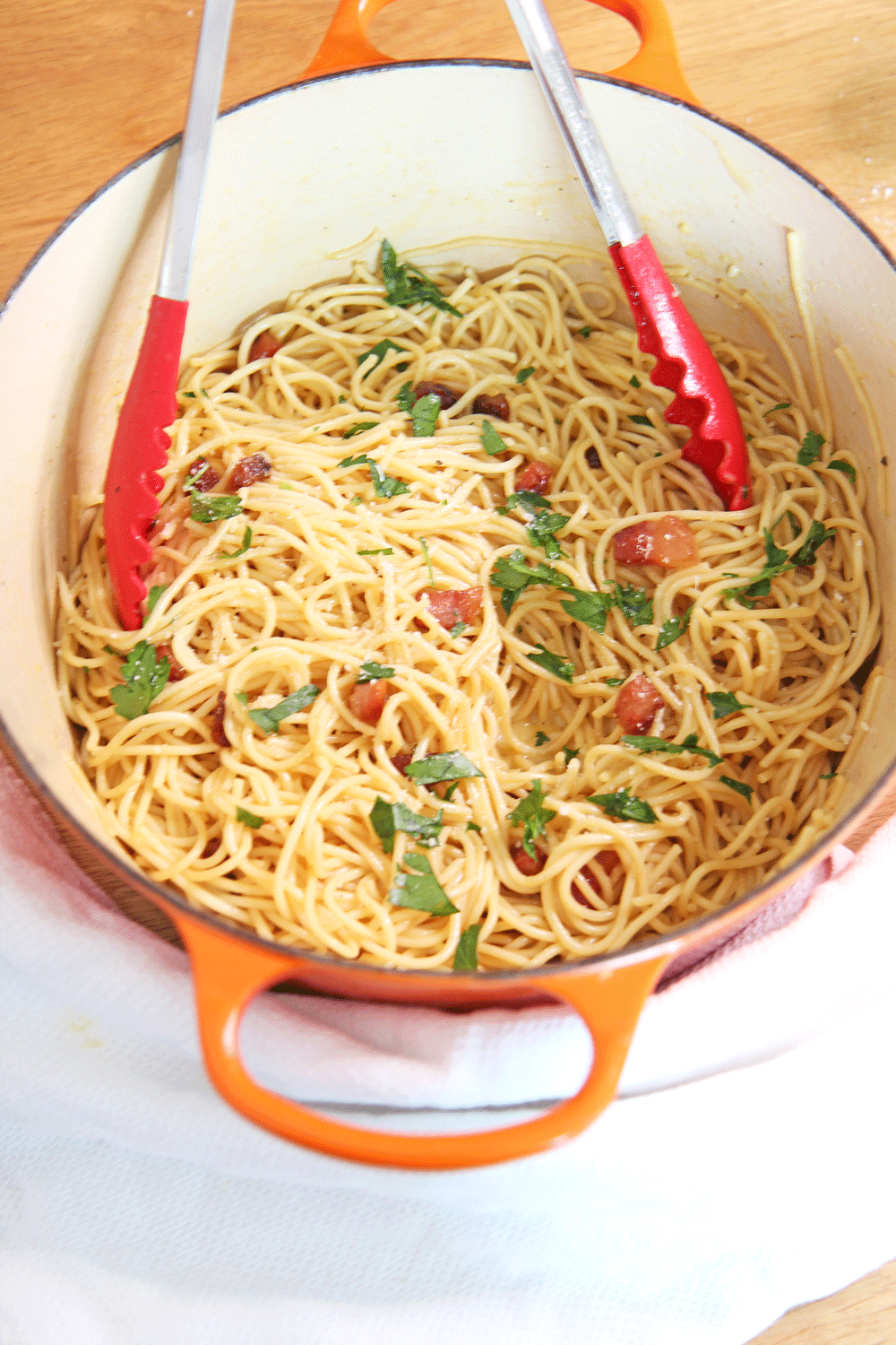 How To Make Carbonara At Home (super easy pasta recipe) - Chop Happy