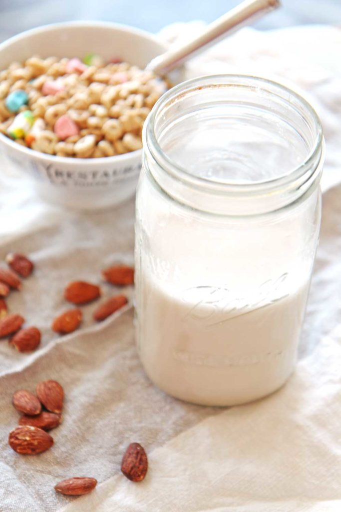 How to Make Almond Milk. This is a so easy. Its almonds, water, honey and salt. Perfect recipe if you are lactose intolerant , don't like milk, or love to make homemade recipes. Grab your cereal and get milk pouring. Happy milk making! www.chophappy.com #almondmilk #how tomato homemadealmondmilk