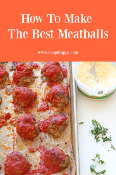 How to Make The Best Meatballs. No matter if chicken meatballs, turkey meatballs, eggplant meatballs, or Italian meatballs. Happy Cooking! www.chophappy.com #meatballs #howtomakemeatballs