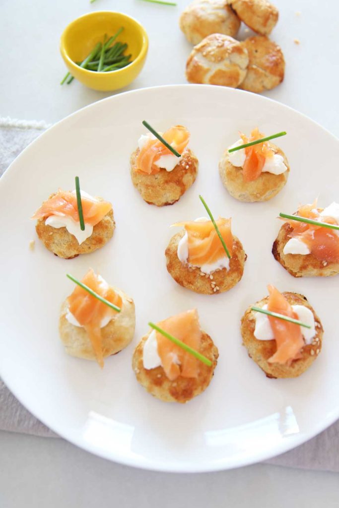 Potato Knish Lox Bites (easiest appetizer with Carnegie Deli Knishes ...