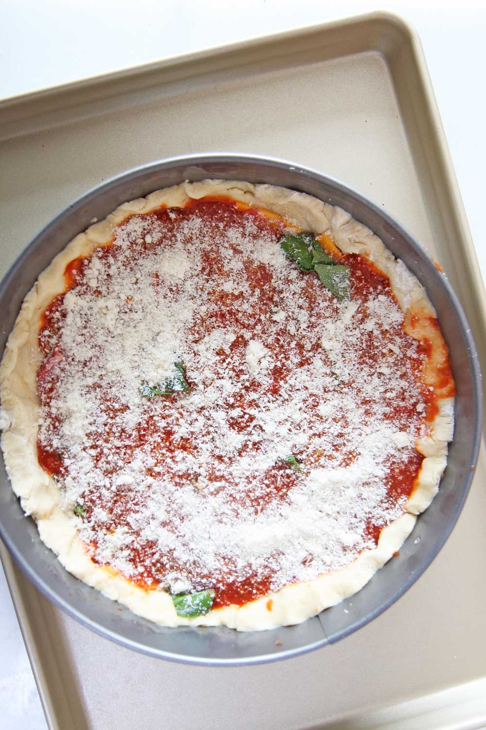 Deep Dish Pizza Recipe - A Beautiful Mess