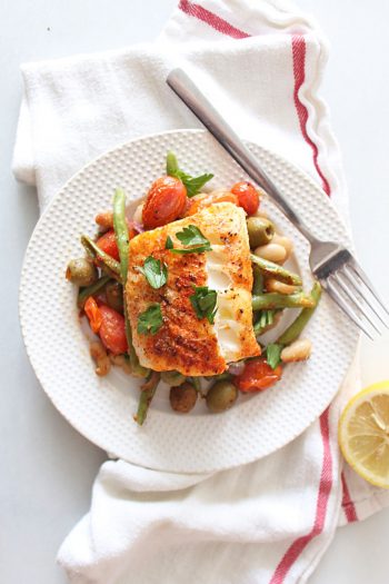 Sheet Pan Cod and Veggie Recipe. This is a quick weeknight dinner with very little clean up. Cod is the perfect fish recipe for an easy mild fish flavor. Happy Cooking! www.C hopHappy.com #codrecipes #fishrecipes