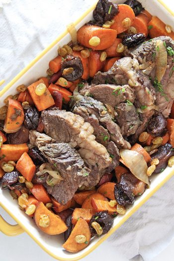 Tzimmes Beef Pot Roast (Slow Cooker Holiday Recipe)